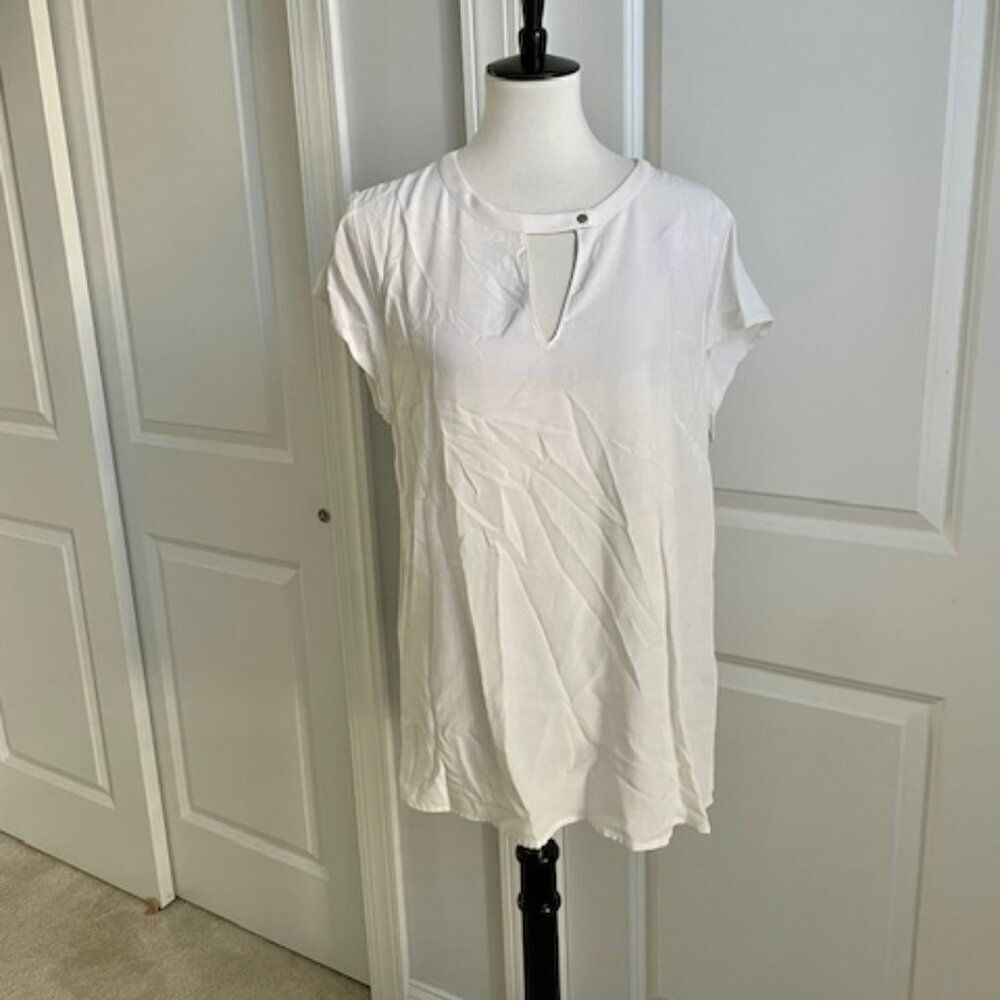 Banana Express White Short Sleeve Top Size Large